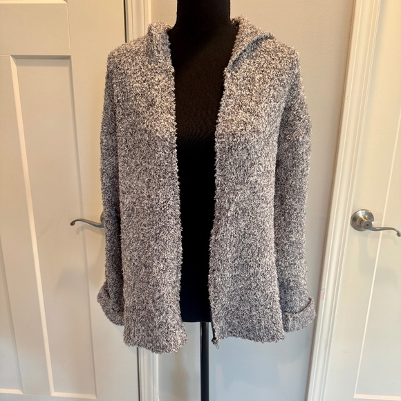 Women's Zip Up Cardigan, M, EUC, Hood, Heather gray - Picture 6 of 11